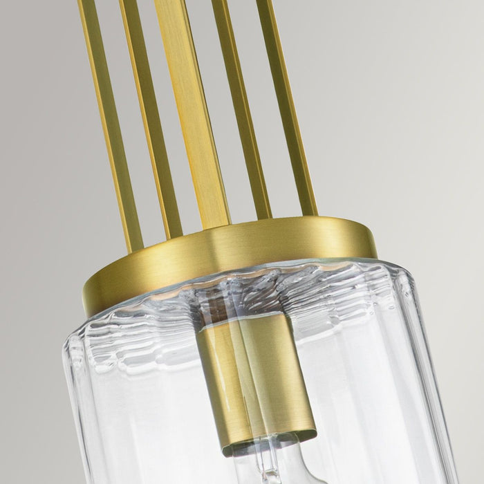 Kimrose 1 Light Mini Pendant Brushed Natural Brass - QN-KIMROSE-MP-BNB