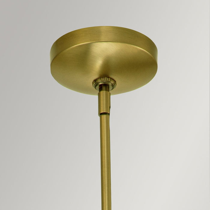 Kimrose 1 Light Mini Pendant Brushed Natural Brass - QN-KIMROSE-MP-BNB