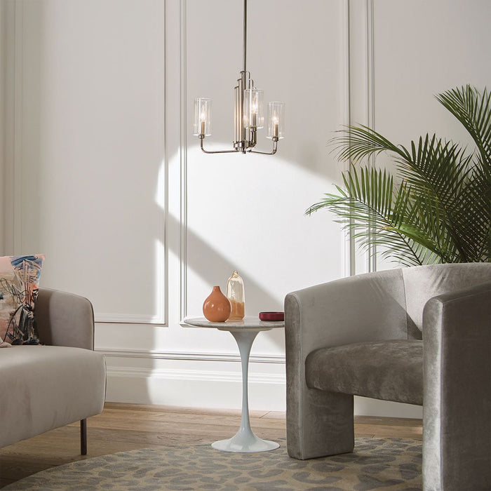 Kimrose 3 Light Pendant Polished Nickel - QN-KIMROSE3-PN