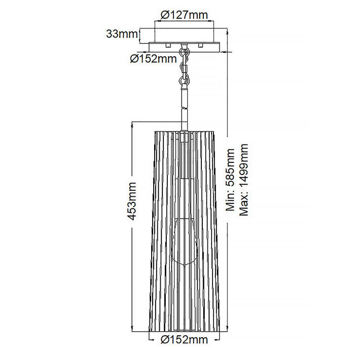 Linara Pendant Light Black or Natural Brass - QN-LINARA-P-BK