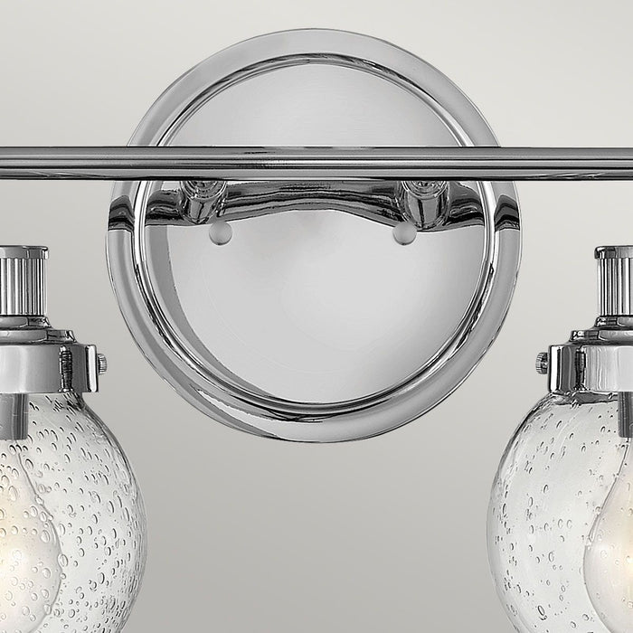 Poppy Vanity 2 Light Polished Chrome - QN-POPPY2-PC-BATH