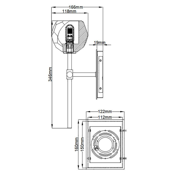 Regalia Vanity Light Polished Chrome - QN-REGALIA1-PC-BATH