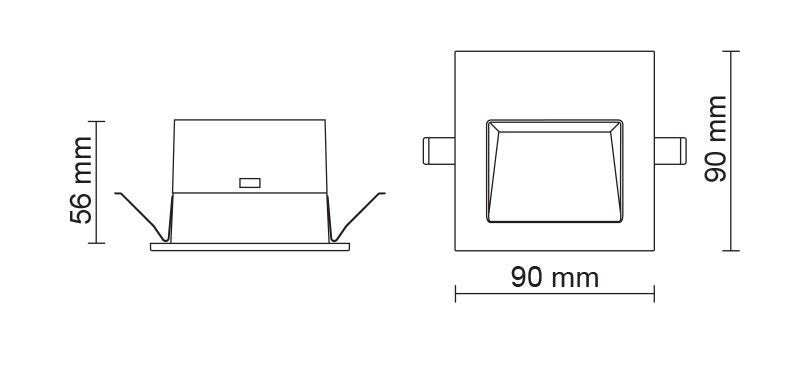Buy Step Lights Australia AMBIENCE S9312 Recessed LED Step Light White 240V 1.2W 3000K - S9312