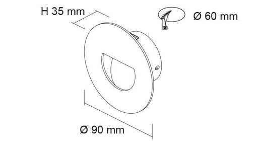 Buy Step Lights Australia DARHAM ROUND S9317 Recessed LED Step Light White 12V 1.5W 3000K - S9317 WH