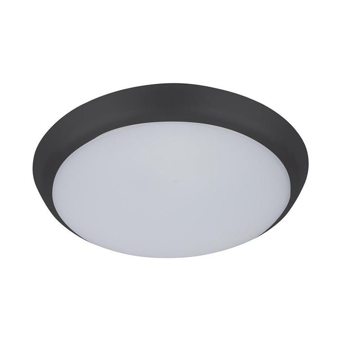 Buy LED Oyster Lights Australia Solar Round LED Oyster Light W200mm Black Polycarbonate 3CCT - 20939
