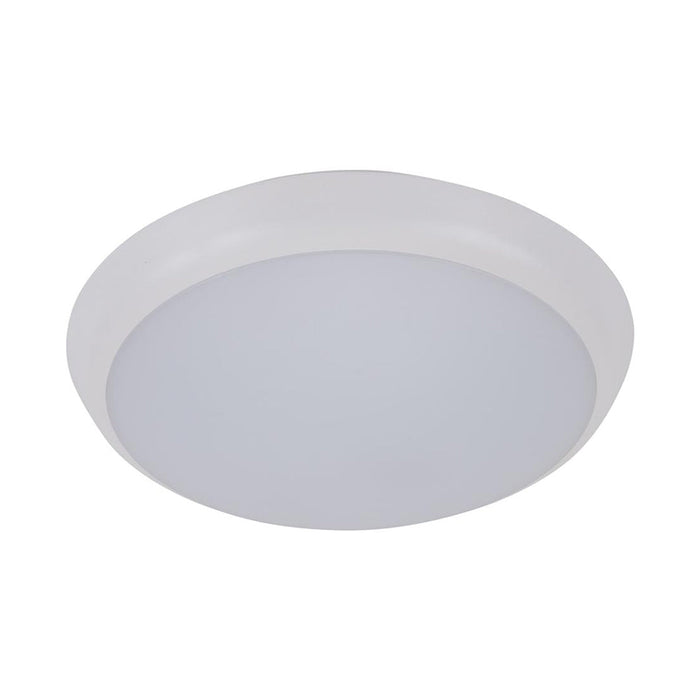 Buy LED Oyster Lights Australia Solar Round LED Oyster Light W200mm White Polycarbonate 3CCT - 20938