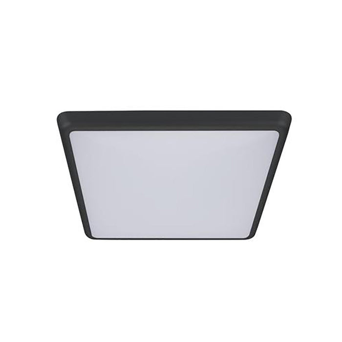Buy LED Oyster Lights Australia Solar Square LED Oyster Light W300mm Black Polycarbonate 3CCT - 20946