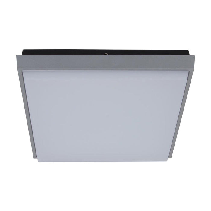 Buy LED Oyster Lights Australia Tab Square LED Oyster Light 20W Silver Aluminium 3000K - 19556