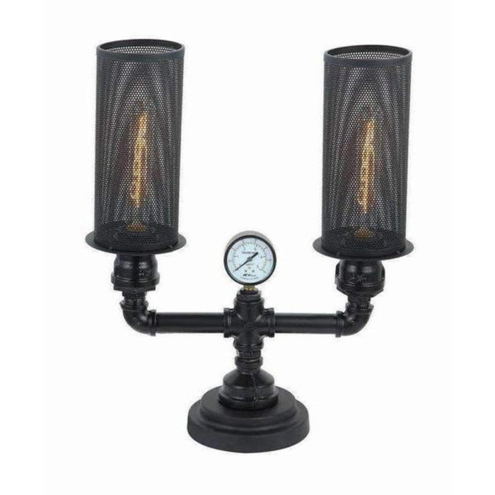 Buy Table Lamps Australia VENETO Black Iron 2 Light Table Lamp - VENETO-T2