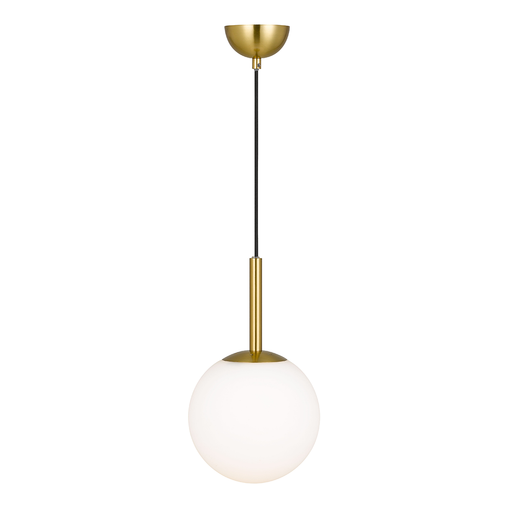 Buy Pendant Lights Australia Bally 1 Light Pendant 200mm Antique Gold, Opal Matt - BALLY PE 08-AGOM
