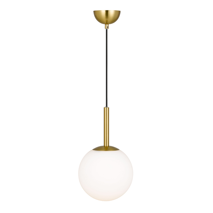 Buy Pendant Lights Australia Bally 1 Light Pendant 200mm Antique Gold, Opal Matt - BALLY PE 08-AGOM