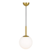 Buy Pendant Lights Australia Bally 1 Light Pendant 200mm Antique Gold, Opal Matt - BALLY PE 08-AGOM
