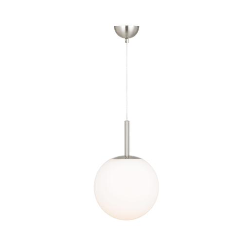 Buy Pendant Lights Australia Bally 1 Light Pendant 200mm Nickel, Opal Matt - BALLY PE 08-NKOM