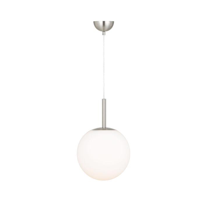 Buy Pendant Lights Australia Bally 1 Light Pendant 200mm Nickel, Opal Matt - BALLY PE 08-NKOM