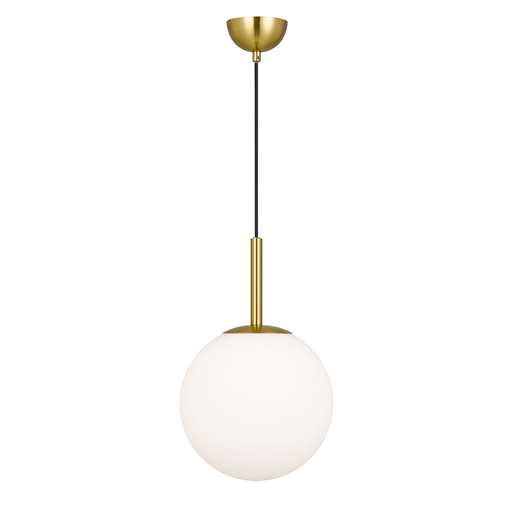 Buy Pendant Lights Australia Bally 1 Light Pendant 250mm Antique Gold, Opal Matt - BALLY PE 10-AGOM