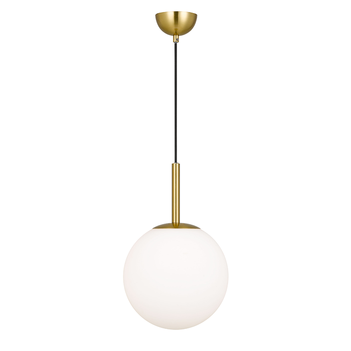 Buy Pendant Lights Australia Bally 1 Light Pendant 250mm Antique Gold, Opal Matt - BALLY PE 10-AGOM