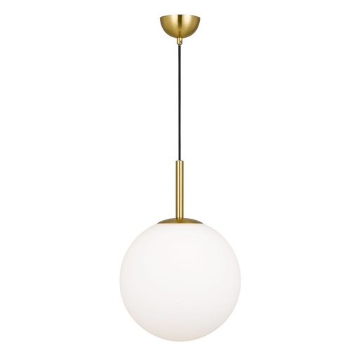 Buy Pendant Lights Australia Bally 1 Light Pendant 300mm Antique Gold, Opal Matt - BALLY PE 12-AGOM