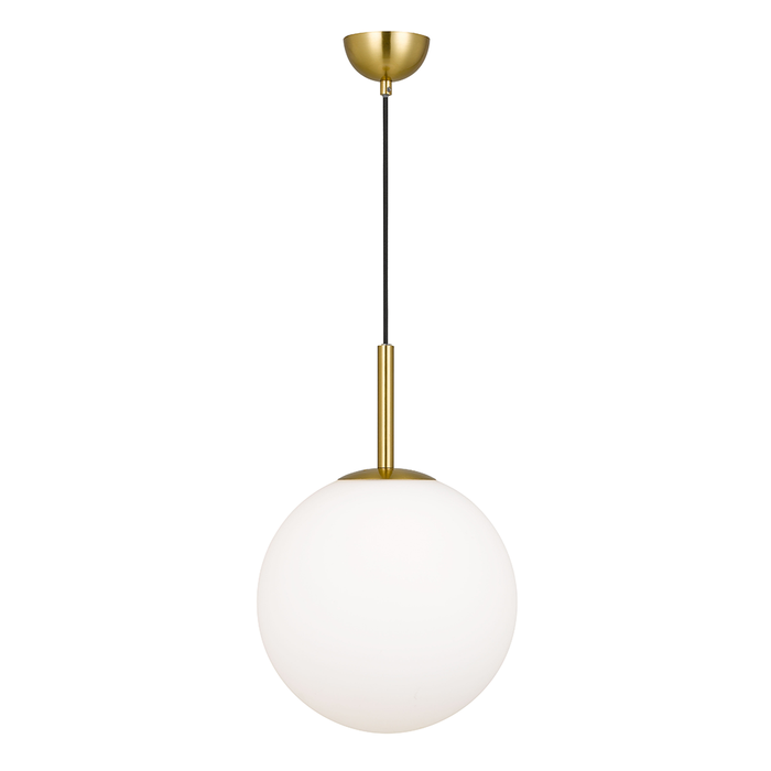 Buy Pendant Lights Australia Bally 1 Light Pendant 300mm Antique Gold, Opal Matt - BALLY PE 12-AGOM