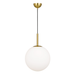 Buy Pendant Lights Australia Bally 1 Light Pendant 300mm Antique Gold, Opal Matt - BALLY PE 12-AGOM