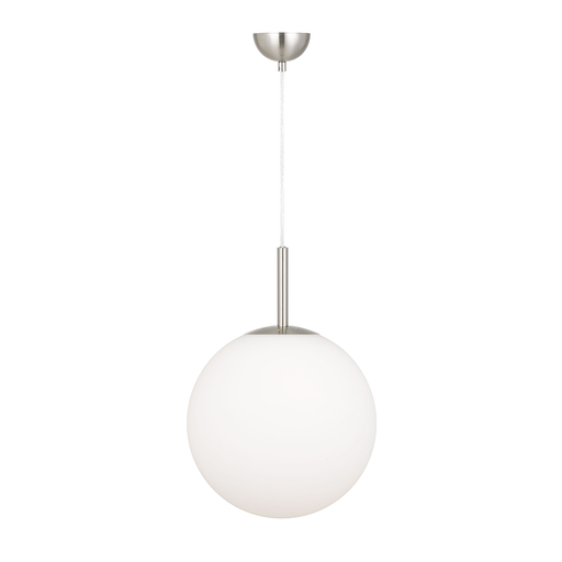Buy Pendant Lights Australia Bally 1 Light Pendant 300mm Nickel, Opal Matt - BALLY PE 12-NKOM