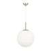 Buy Pendant Lights Australia Bally 1 Light Pendant 300mm Nickel, Opal Matt - BALLY PE 12-NKOM