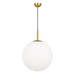 Buy Pendant Lights Australia Bally 1 Light Pendant 400mm Antique Gold, Opal Matt - BALLY PE16-AGOM