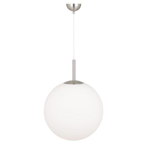 Buy Pendant Lights Australia Bally 1 Light Pendant 400mm Nickel, Opal Matt - BALLY PE16-NKOM