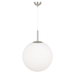 Buy Pendant Lights Australia Bally 1 Light Pendant 400mm Nickel, Opal Matt - BALLY PE16-NKOM