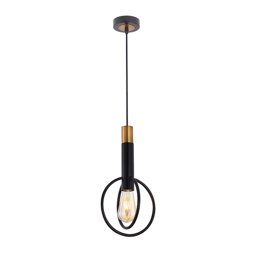 Buy Pendant Lights Australia Marvin 1 Light Pendant Antique Black, Gold - MARVIN PE1R-BKGD
