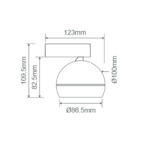 Buy Wall Sconce Australia Moon Wall Sconce Flood White 3CCT - 22821