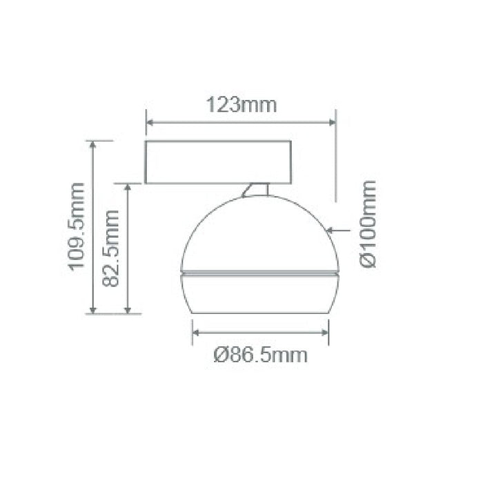 Buy Wall Sconce Australia Moon Wall Sconce Flood Black 3CCT - 22820