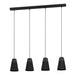 Buy Pendant Lights Australia Canterras Pendant 4 Lights Black Steel Grey / White Terrazzo - 99545N
