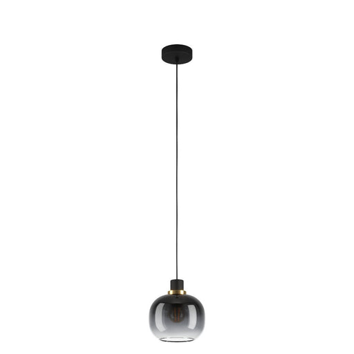 Buy Pendant Lights Australia OILELLA Pendent Light Black / Brass Steel Black Grey Glass - 99616N