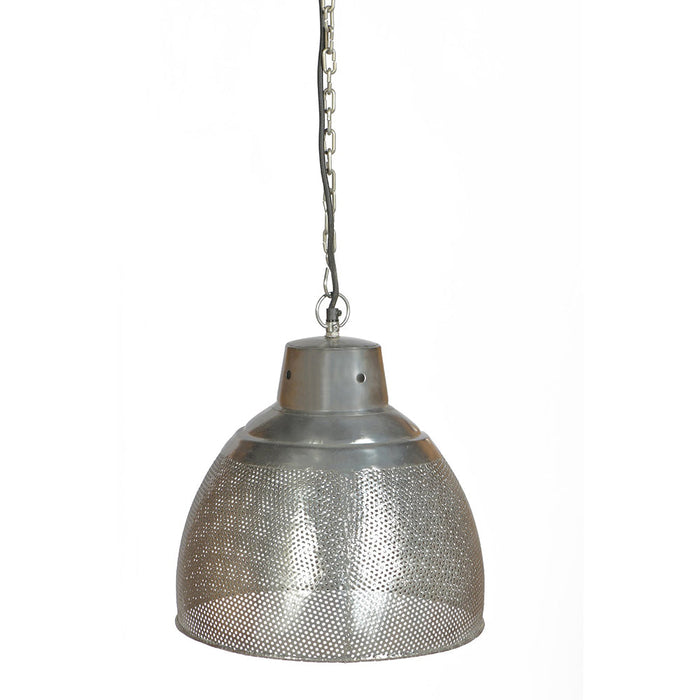 Buy Pendant Lights Australia Riva 1 Light Perforated Iron Dome Small Pendant Zinc - ZAF10104