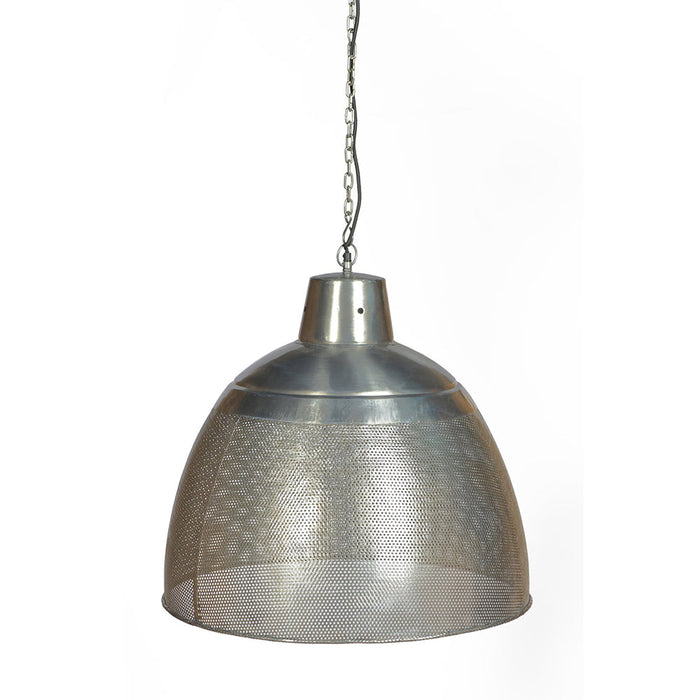 Buy Pendant Lights Australia Riva 1 Light Perforated Iron Dome Large Pendant Zinc - ZAF10106