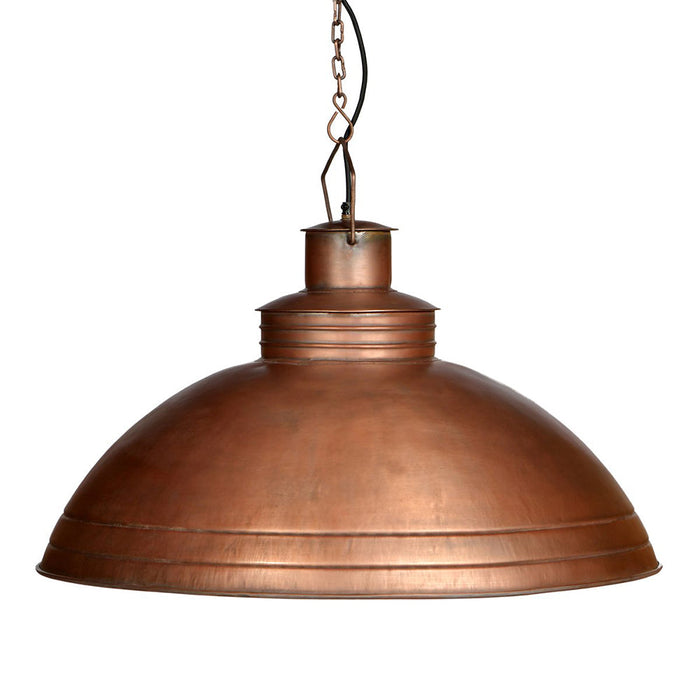 Buy Pendant Lights Australia Sheldon 1 Light Large Iron Shallow Dome Pendant Antique Copper - ZAF10218CP