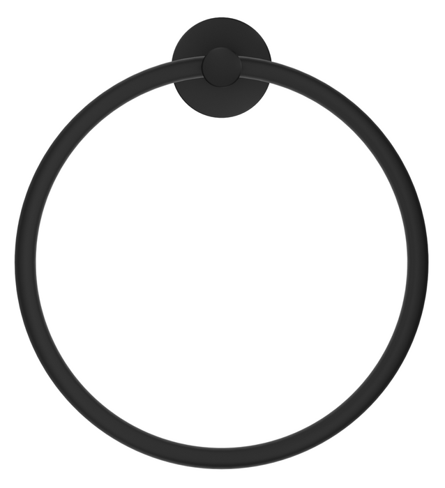 Mica Hand Towel Ring Black - 1104-P-BLK