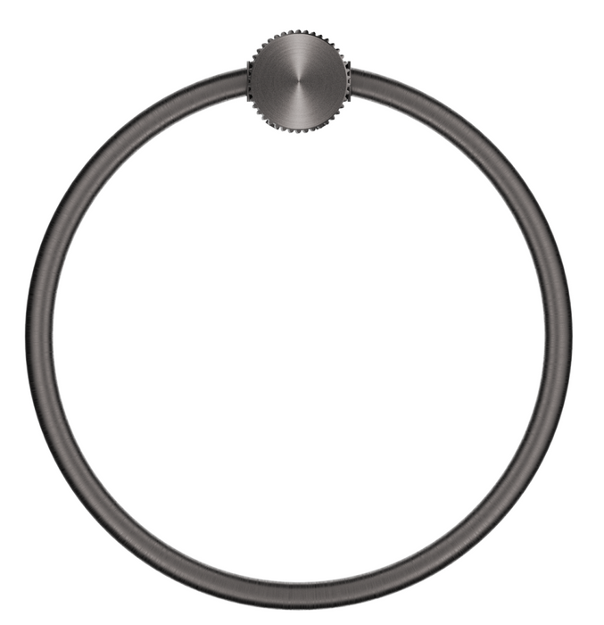 Mica Fluted Towel Ring Gunmetal - 1104-P-NR-GM