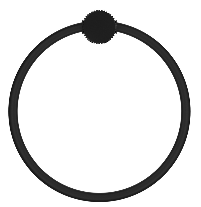 Mica Fluted Towel Ring Black - 1104-P-NR-BLK