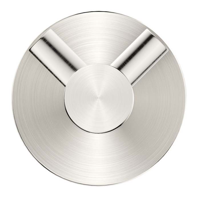 Mica Double Robe Hook Brushed Nickel - 1153-D-P-BN