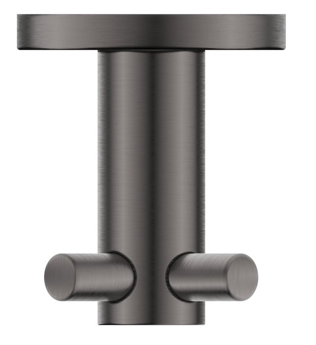 Mica Double Robe Hook Gunmetal - 1153-D-P-GM