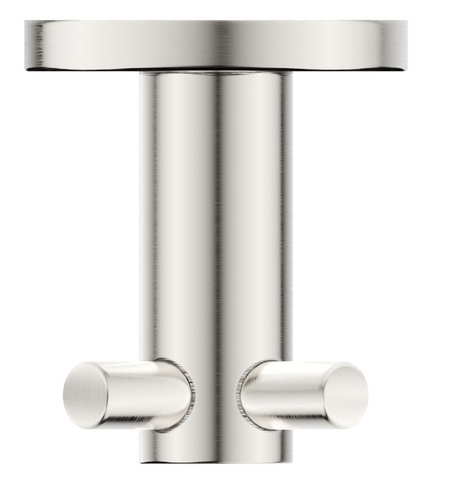 Mica Double Robe Hook Brushed Nickel - 1153-D-P-BN