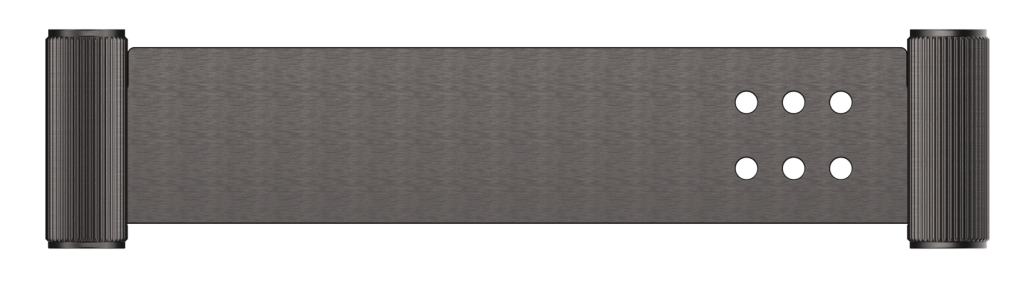 Mica Fluted Stainless Shelf Gunmetal - 11MS-P-400-NR-GM