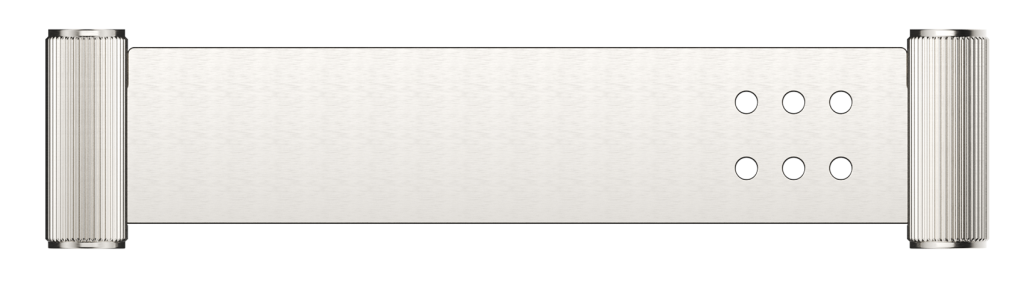 Mica Fluted Stainless Shelf Brushed Nickel - 11MS-P-400-NR-BN