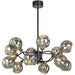 Buy Pendant Lights Australia Annabel 12 Light Pendant Black & Antique Brass, Smoke - ANNABEL PE12-BK