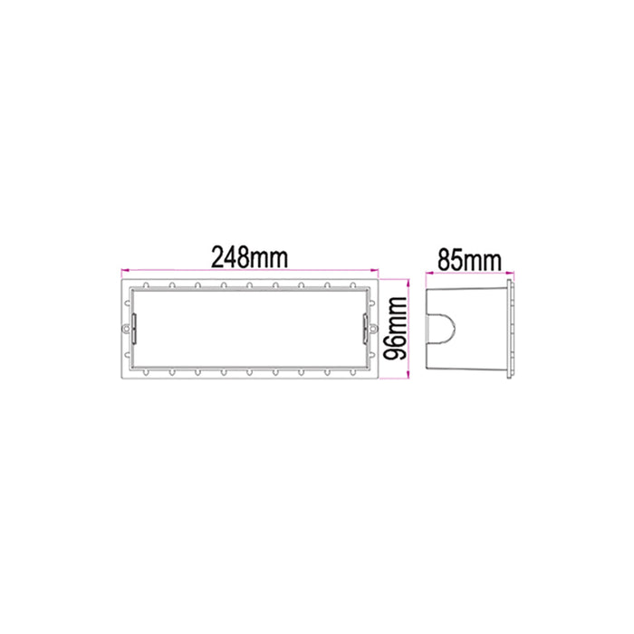 Buy Brick Lights Australia Bricktri Brick Light White Aluminium Frosted 3CCT - BRICKTRI4