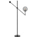 Buy Floor Lamps Australia Kemi Floor Lamp Black Marble Iron Smoke Glass - KEMI FL-BKSM