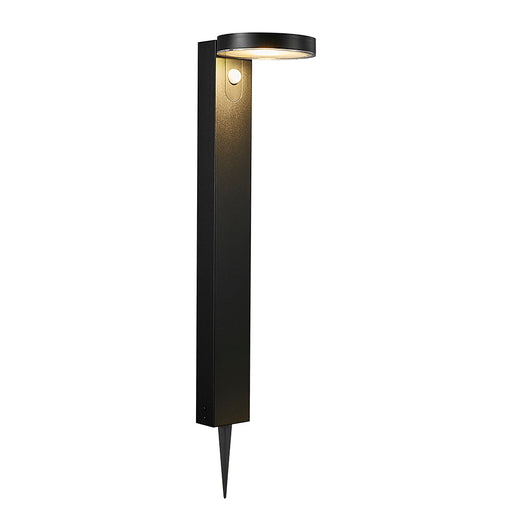Buy Solar Lights Australia Rica Round Solar Pathway Light With Sensor 12V Black Stainless Steel 3000K - 2118158003