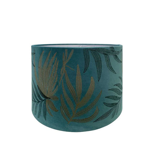 Buy Lamp Shades Australia Botanical Leaf Lamp Shade Blue Velvet - ELSZ20413