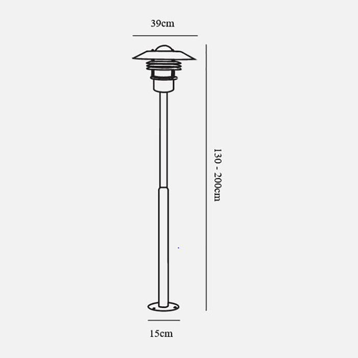 Buy Post Lights Australia Vejers Post Light H2000mm Galvanized - 25168031